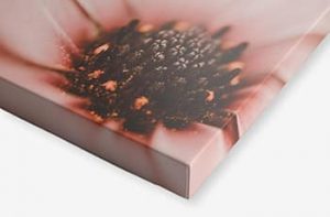 corner of canvas print